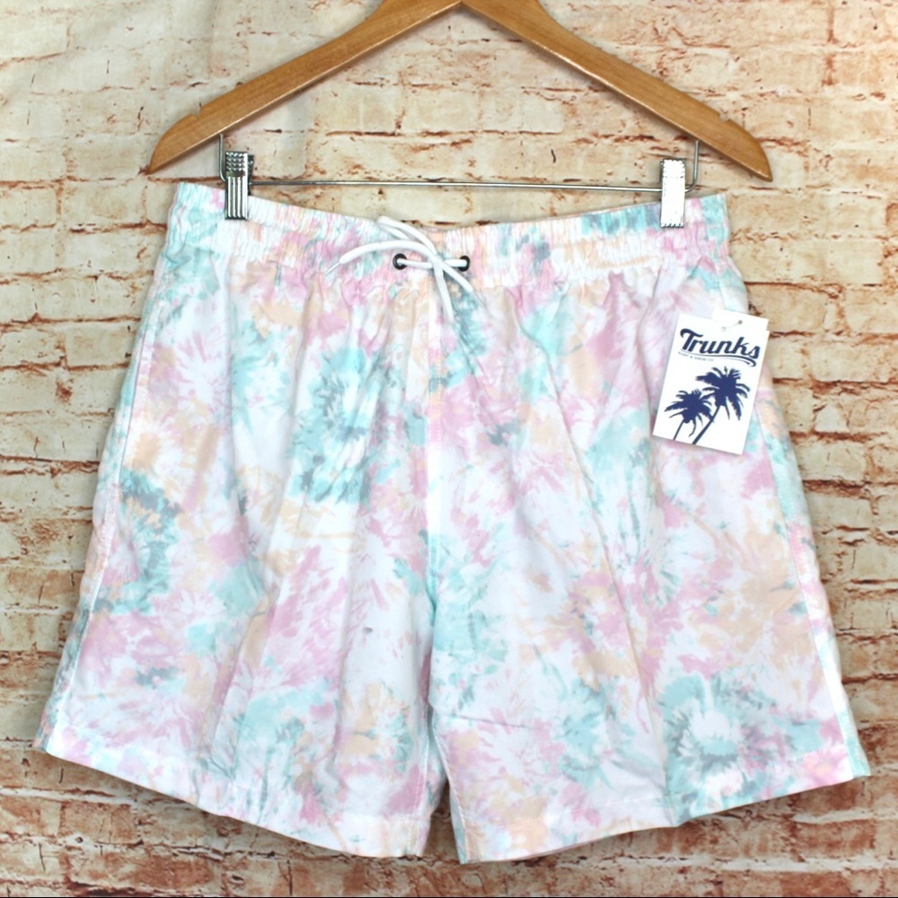 Trunks | Pastel Water Paint Tie Dye Board Shorts
